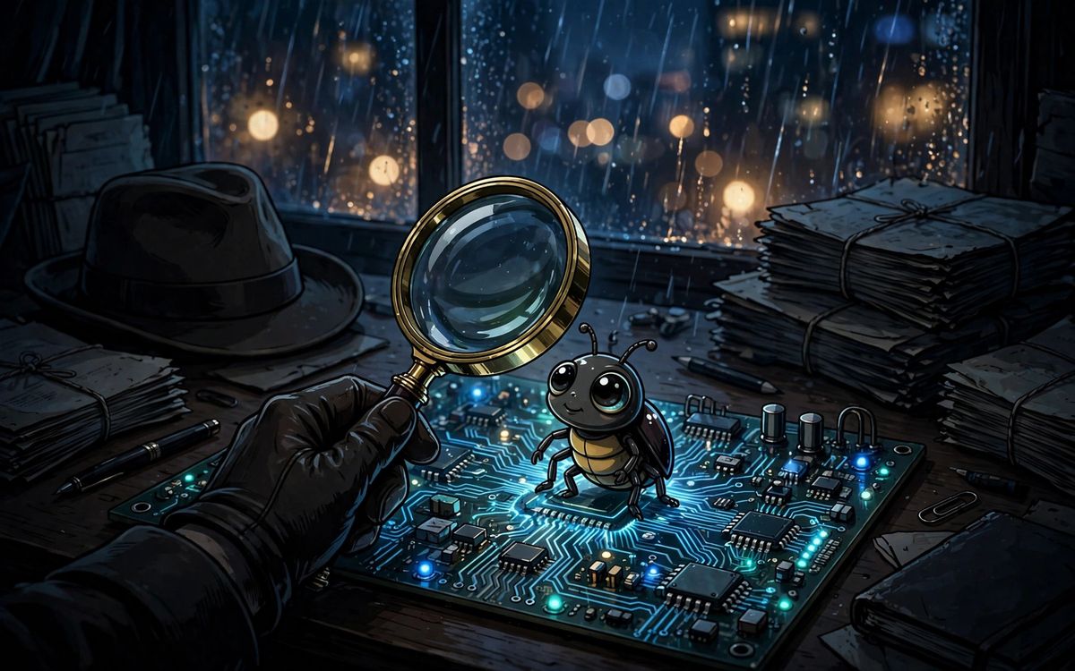 AI-generated example output for the 'Debug Detective' prompt