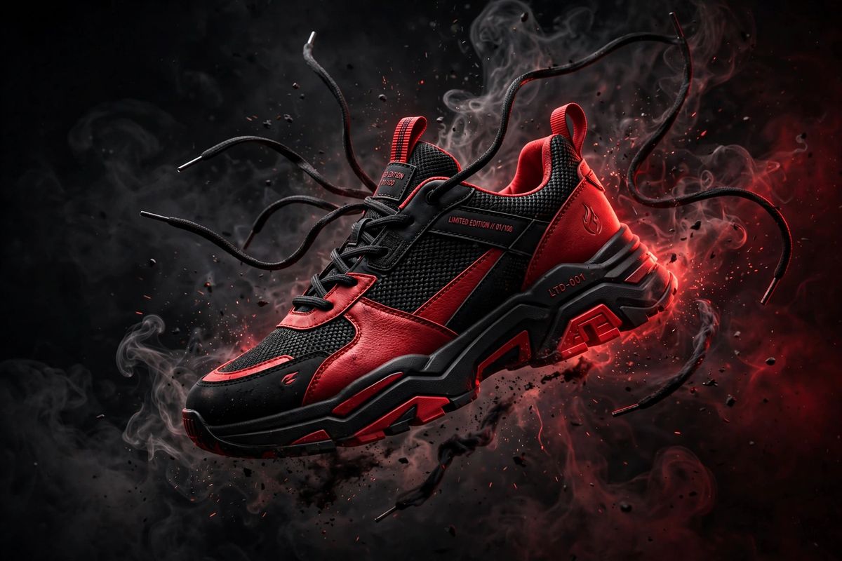 AI-generated example output for the 'Sneaker Hypebeast Product Photo AI Prompt' prompt